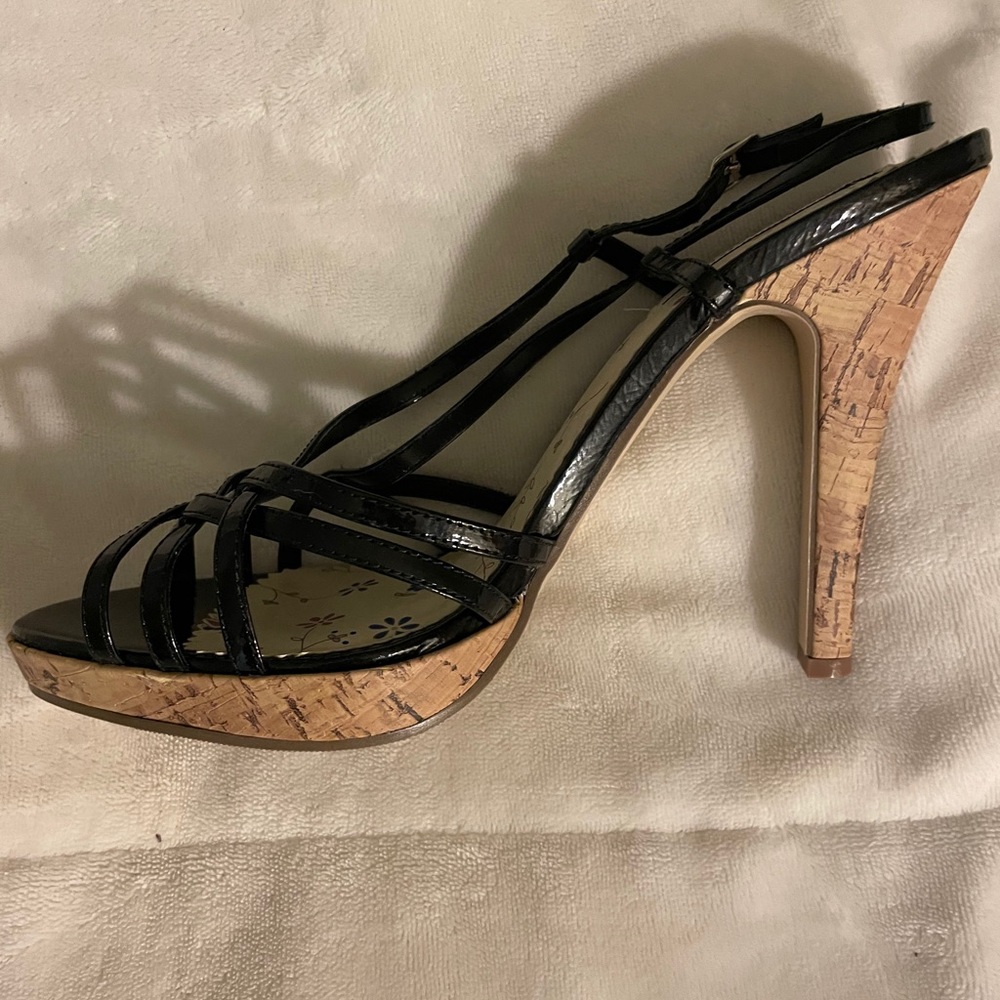 Black strappy heels